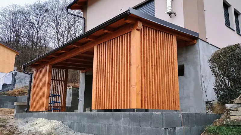 Pergoly, přístřešky – realizace Dřevostavby Matějíček (1)